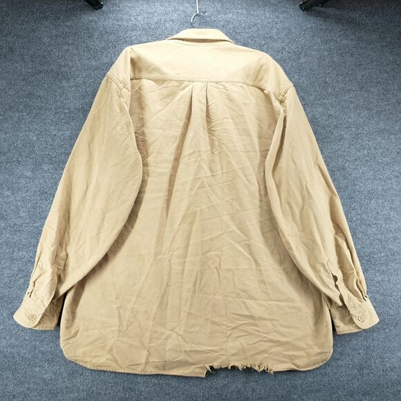 L.L. Bean Men's Button Up Shirt Tan XXL Tall Long Sleeve Chest Pocket Cotton - Picture 4 of 13